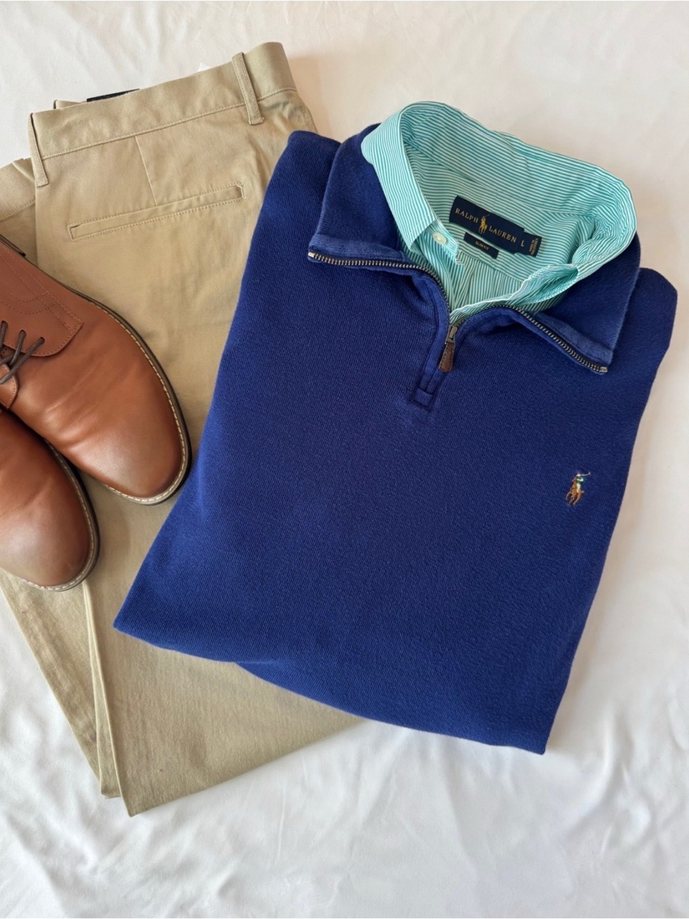 Ralph Lauren Men’s Blue Quarter-Zip Pullover